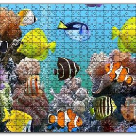 Cakapuzzle Deniz Akvaryumu ve Rengarenk Balıklar Mdf 255 Parça Puzzle