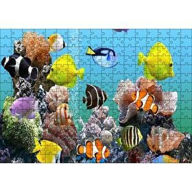 Cakapuzzle Deniz Akvaryumu ve Rengarenk Balıklar Mdf 255 Parça Puzzle