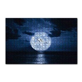 Cakapuzzle Deniz Bulutlar Kuşlar ve Süper Ay 120 Parça Ahşap Puzzle