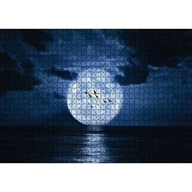 Cakapuzzle Deniz Bulutlar Kuşlar ve Süper Ay 120 Parça Ahşap Puzzle