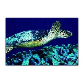 Cakapuzzle Deniz Dibinde Kaplumbağası 120 Parça Ahşap Puzzle