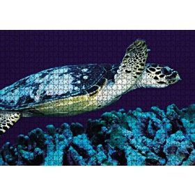 Cakapuzzle Deniz Dibinde Kaplumbağası 120 Parça Ahşap Puzzle