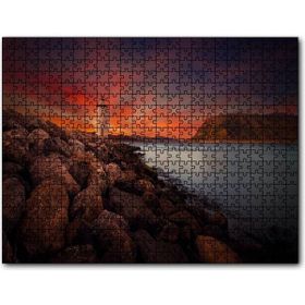 Cakapuzzle Deniz Feneri Alacakaranlık Ahşap 255 Parça Puzzle