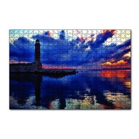 Cakapuzzle Deniz Feneri Gün Batımı 120 Parça Ahşap Puzzle