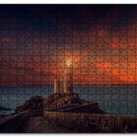 Cakapuzzle Deniz Feneri Günbatımı Mdf 120 Parça Puzzle