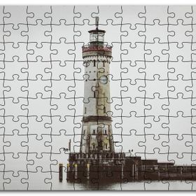 Cakapuzzle Deniz Feneri ve Sisli Deniz Mdf 1000 Parça Puzzle