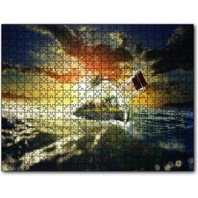 Cakapuzzle Deniz Gün Batımı Şişe 120 Parça Puzzle