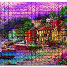 Cakapuzzle Deniz Kıyısında Yaşam Ev Ahşap 1000 Parça Puzzle