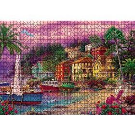 Cakapuzzle Deniz Kıyısında Yaşam Ev Ahşap 1000 Parça Puzzle
