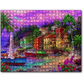 Cakapuzzle Deniz Kıyısında Yaşam Ev Ahşap 500 Parça Puzzle