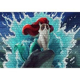 Cakapuzzle Deniz Kızı Kedisi Animasyon Görseli 120 Parça Ahşap Puzzle