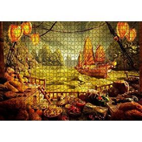 Cakapuzzle Deniz Mahsulu Sebzelerden Kemi Doğa Manzarası 120 Parça Ahşap Puzzle