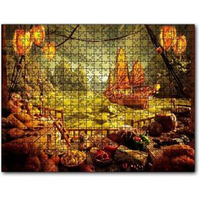 Cakapuzzle Deniz Mahsulu Sebzelerden Kemi Doğa Manzarası Mdf 1000 Parça Puzzle