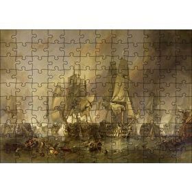 Cakapuzzle Deniz Savaşında Kalyonlar 120 Parça Ahşap Puzzle