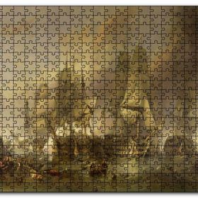 Cakapuzzle Deniz Savaşında Kalyonlar Mdf 120 Parça Puzzle