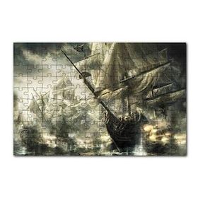 Cakapuzzle Deniz Savaşındaki Yelkenli Gemiler 120 Parça Ahşap Puzzle
