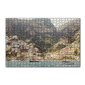 Cakapuzzle Deniz ve Yalçın Kayalıklardaki Evler 120 Parça Ahşap Puzzle
