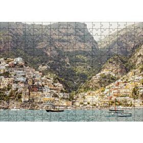 Cakapuzzle Deniz ve Yalçın Kayalıklardaki Evler 120 Parça Ahşap Puzzle