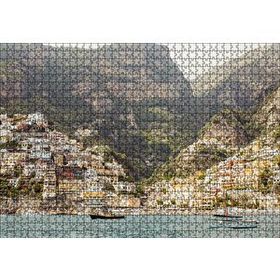 Cakapuzzle Deniz ve Yalçın Kayalıklardaki Evler 120 Parça Ahşap Puzzle