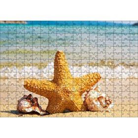 Cakapuzzle Deniz Yıldızı Deniz Kabukları ve Berrak Kumsal Mdf 255 Parça Puzzle