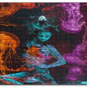 Cakapuzzle Denizanalarıyla Süzülen Kız Ahşap 500 Parça Puzzle