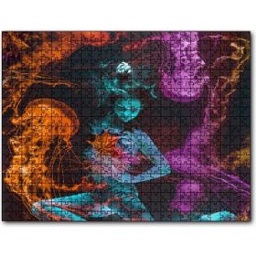 Cakapuzzle Denizanalarıyla Süzülen Kız Ahşap 500 Parça Puzzle
