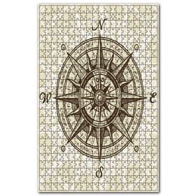 Cakapuzzle Denizcilik Pusula Gülü Görseli Ahşap 1000 Parça Puzzle