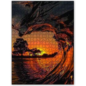 Cakapuzzle Denizde Dalga Gün Batımı 255 Parça Puzzle