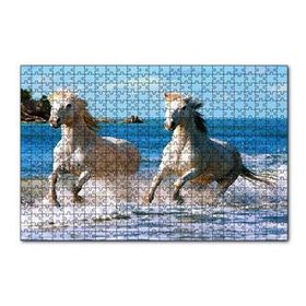 Cakapuzzle Denizde Koşan Beyaz Atlar 120 Parça Ahşap Puzzle