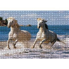Cakapuzzle Denizde Koşan Beyaz Atlar 120 Parça Ahşap Puzzle