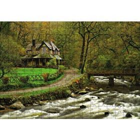 Cakapuzzle Dere Ev Yol Doğa 120 Parça Ahşap Puzzle