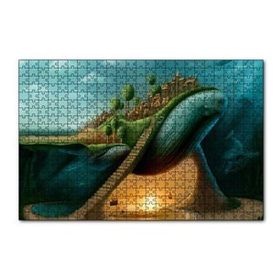 Cakapuzzle Dev Balinanın Sırtındaki Şehir 120 Parça Ahşap Puzzle