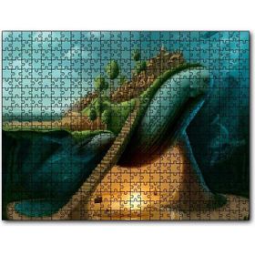 Cakapuzzle Dev Balinanın Sırtındaki Şehir Mdf 255 Parça Puzzle