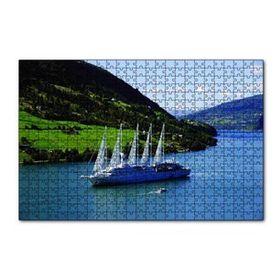 Cakapuzzle Dev Beyaz Yelkenli Manzara 120 Parça Ahşap Puzzle
