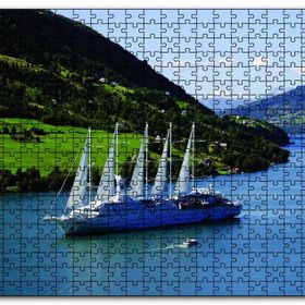 Cakapuzzle Dev Beyaz Yelkenli Manzara Ahşap 255 Parça Puzzle