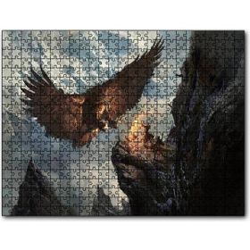 Cakapuzzle Dev Kartal ve Kayalıktaki Savaşçılar Mdf 120 Parça Puzzle