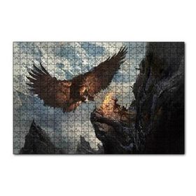 Cakapuzzle Dev Kartal ve Kayalıktaki Savaşçılar Puzzle
