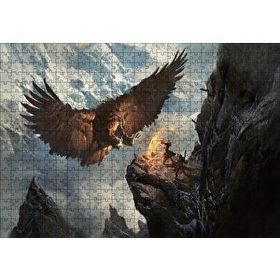 Cakapuzzle Dev Kartal ve Kayalıktaki Savaşçılar Puzzle