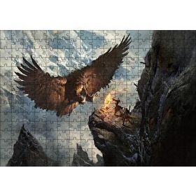 Cakapuzzle Dev Kartal ve Kayalıktaki Savaşçılar Puzzle