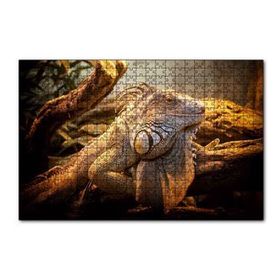 Cakapuzzle Dev Kertenkele ve Güneş Işıkları Mdf 120 Parça Puzzle