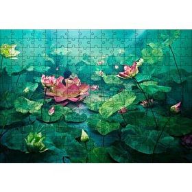 Cakapuzzle Dev Lotus Yaprakları 255 Parça Puzzle