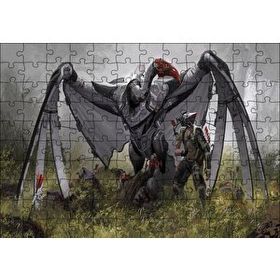 Cakapuzzle Dev Mekanik Akbaba ve Savaşçı Mdf 120 Parça Puzzle