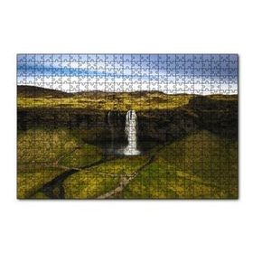 Cakapuzzle Dev Şelale ve Yemyeşil Çevre 120 Parça Ahşap Puzzle