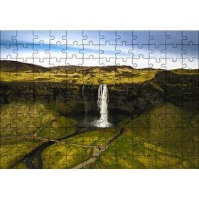 Cakapuzzle Dev Şelale ve Yemyeşil Çevre 120 Parça Ahşap Puzzle
