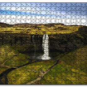 Cakapuzzle Dev Şelale ve Yemyeşil Çevre Mdf 120 Parça Puzzle