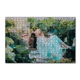 Cakapuzzle Dev Yapraklar Arasındaki Japon Kız 120 Parça Ahşap Puzzle