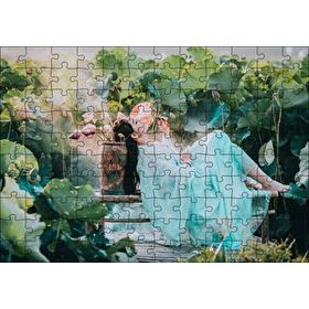 Cakapuzzle Dev Yapraklar Arasındaki Japon Kız 120 Parça Ahşap Puzzle