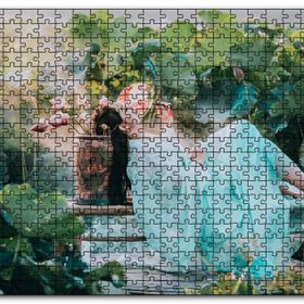 Cakapuzzle Dev Yapraklar Arasındaki Japon Kız Mdf 120 Parça Puzzle