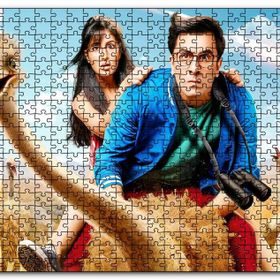 Cakapuzzle Devekuşları Adam ve Kız Mdf 1000 Parça Puzzle