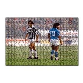 Cakapuzzle Diego Maradona Michel Platini 120 Parça Ahşap Puzzle